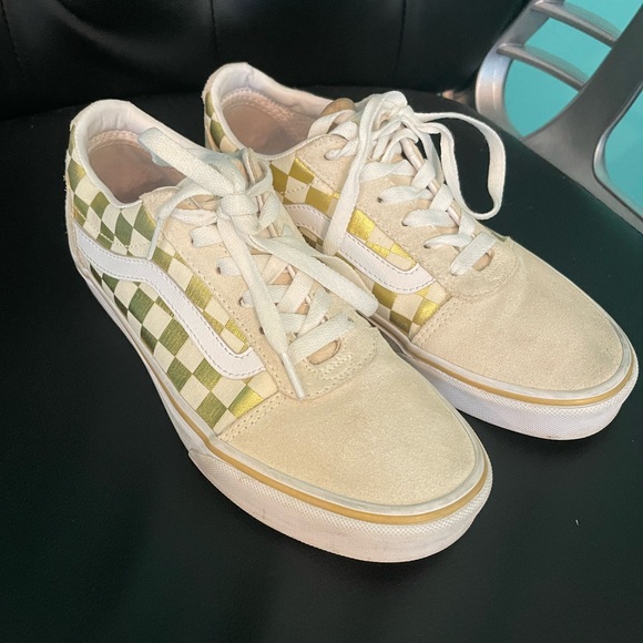 NWOT Vans Checkerboard Gold - Picture 2 of 5